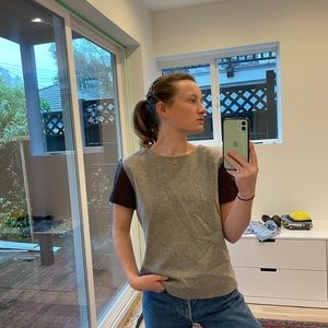 Jenni Kayne Wool & Leather shirt